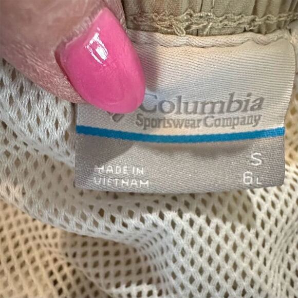 Columbia‎ PFG Men's Cargo Shorts Beige S Elastic Waistband Multiple Pockets - Picture 5 of 9
